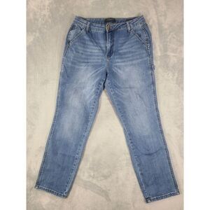 Judy Blue Jeans Womens 11/30 Blue Denim Slim Fit Carpenter‎